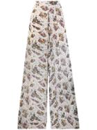 Iro Floral Pattern Palazzo Trousers - Neutrals