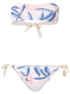 Mitos Leaves Cruise Strapless Bikini - Nude & Neutrals