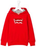 Levi's Kids - Logo Print Hoody - Kids - Cotton/polyester - 10 Yrs, Red