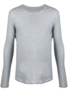 Majestic Filatures Long Sleeved Cotton T-shirt - Grey