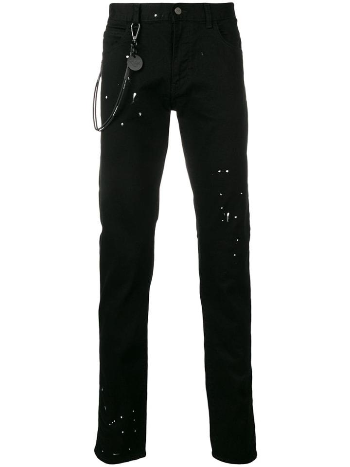 Emporio Armani Plain Splatter Jeans - Black