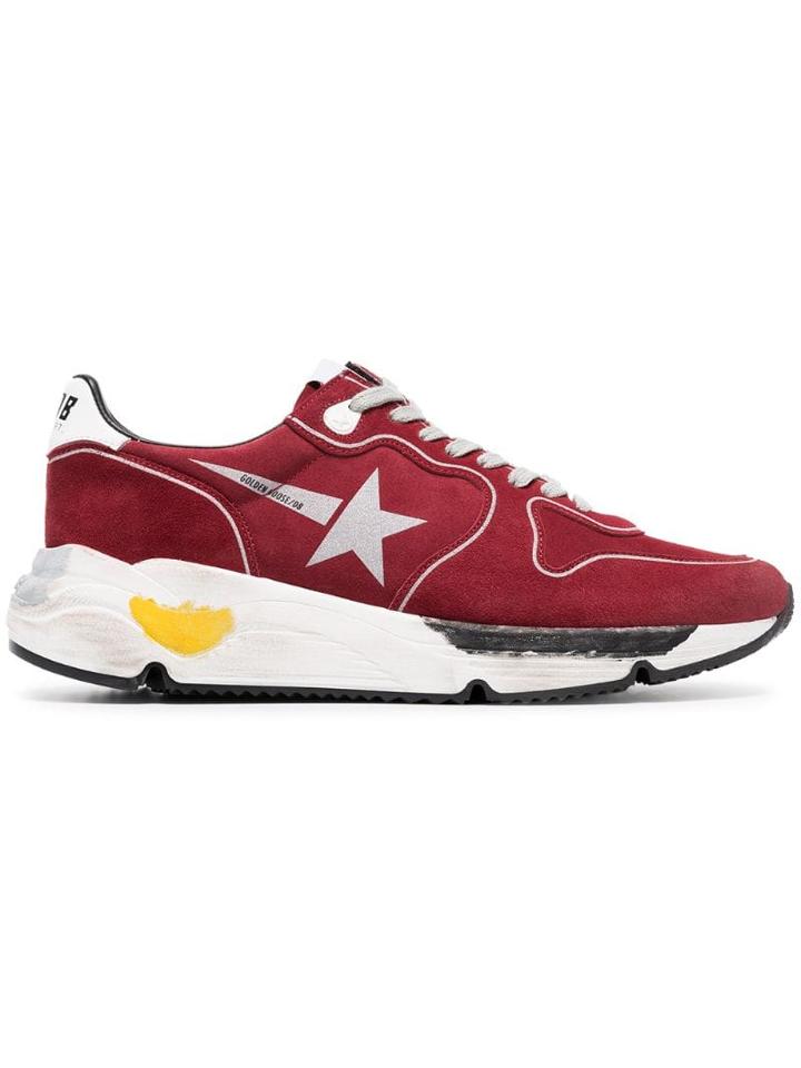 Golden Goose Red Running Sole Sneakers