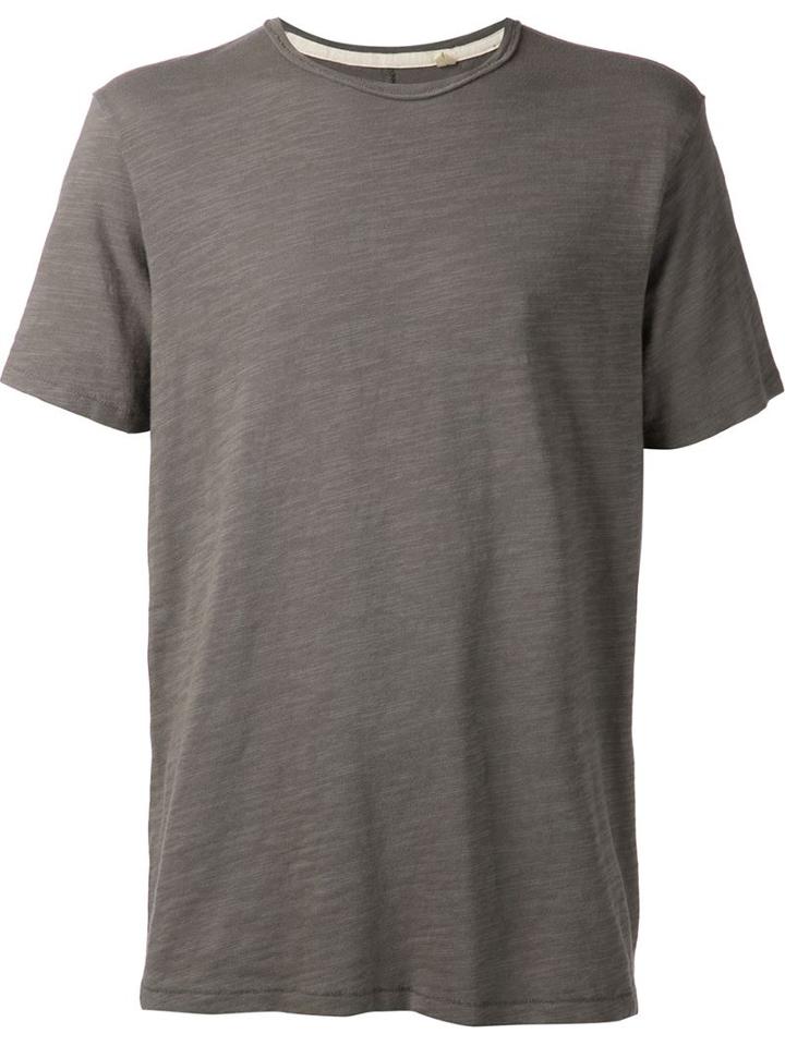 Rag & Bone Crew Neck T-shirt, Men's, Size: Medium, Grey, Cotton