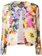 Monique Lhuillier Embellished Floral Jacket - Multicolour
