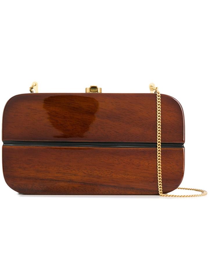 Rocio Rounded Shape Clutch - Brown