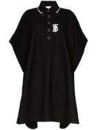 Burberry Logo Patch Polo-style Poncho - Black