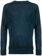 Avant Toi Sheer Fine Knit Sweater - Blue