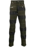 Just Cavalli Slim-fit Patchwork Trousers - Green