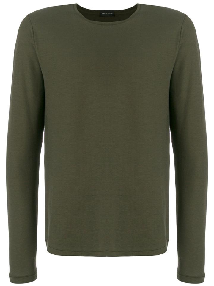 Roberto Collina Long Sleeved Sweatshirt - Green