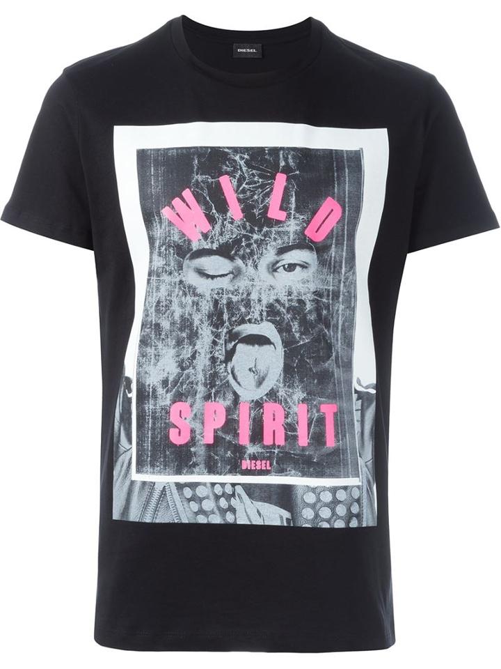 Diesel 't-diego' T-shirt, Men's, Size: Xxl, Black, Cotton
