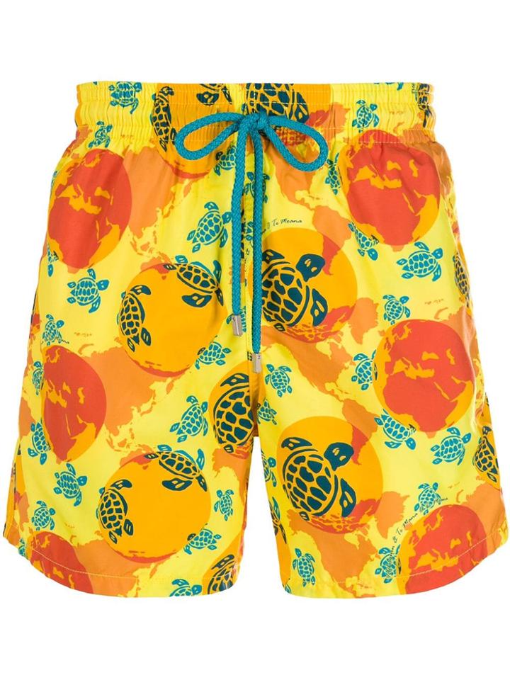 Vilebrequin Moorea Printed Swim Shorts - Yellow