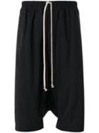 Rick Owens Slouch Shorts, Men's, Size: 48, Black, Viscose/virgin Wool/cotton