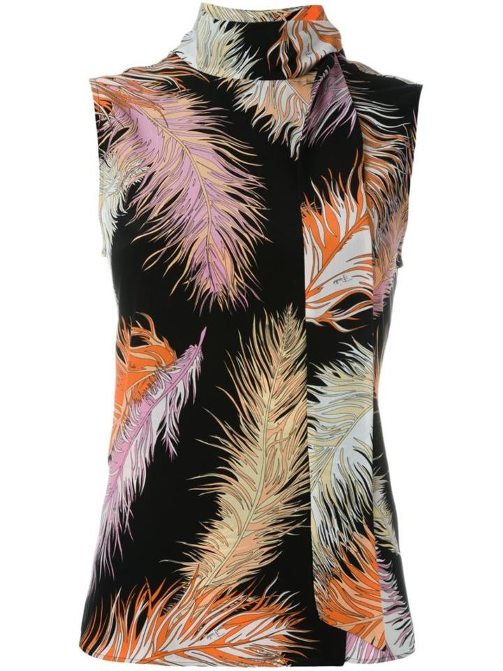 Emilio Pucci Feather Print Blouse