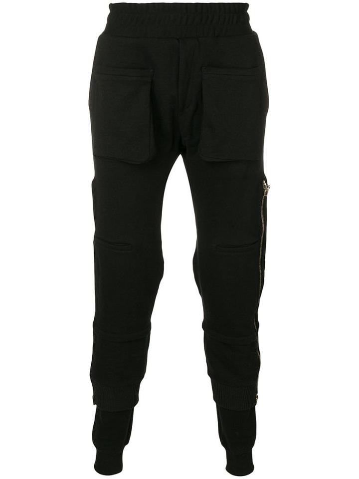 Ih Nom Uh Nit Zip Detail Track Trousers - Black