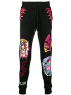 Philipp Plein Drawstring Patchwork Trousers - Black