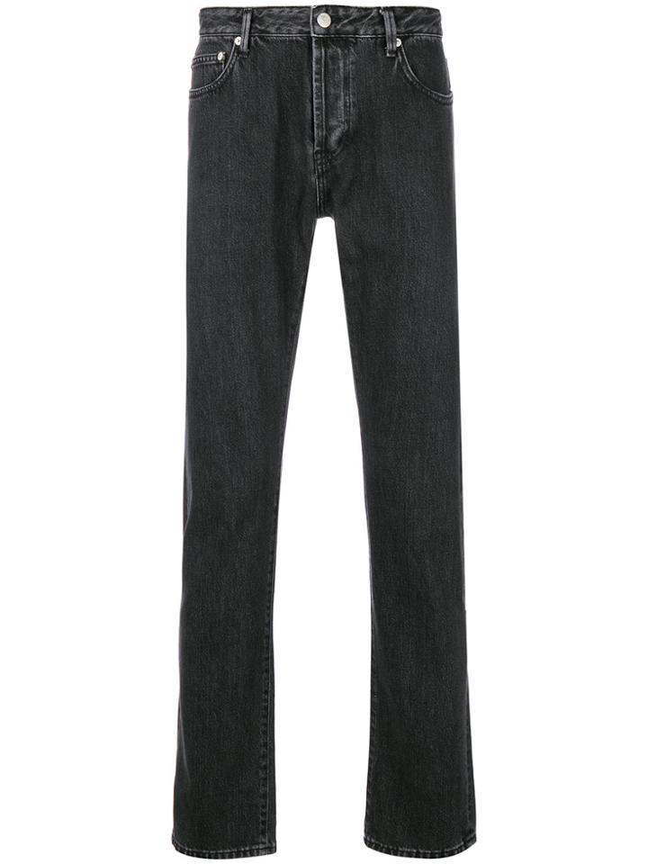 Officine Generale Straight Leg Jeans - Black