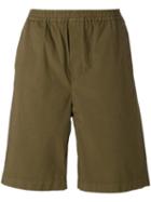 Msgm Bermuda Shorts, Men's, Size: 50, Green, Cotton/spandex/elastane
