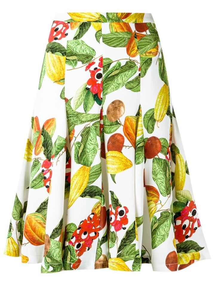 Isolda - Silk Printed Skirt - Women - Silk - 46, Yellow/orange, Silk