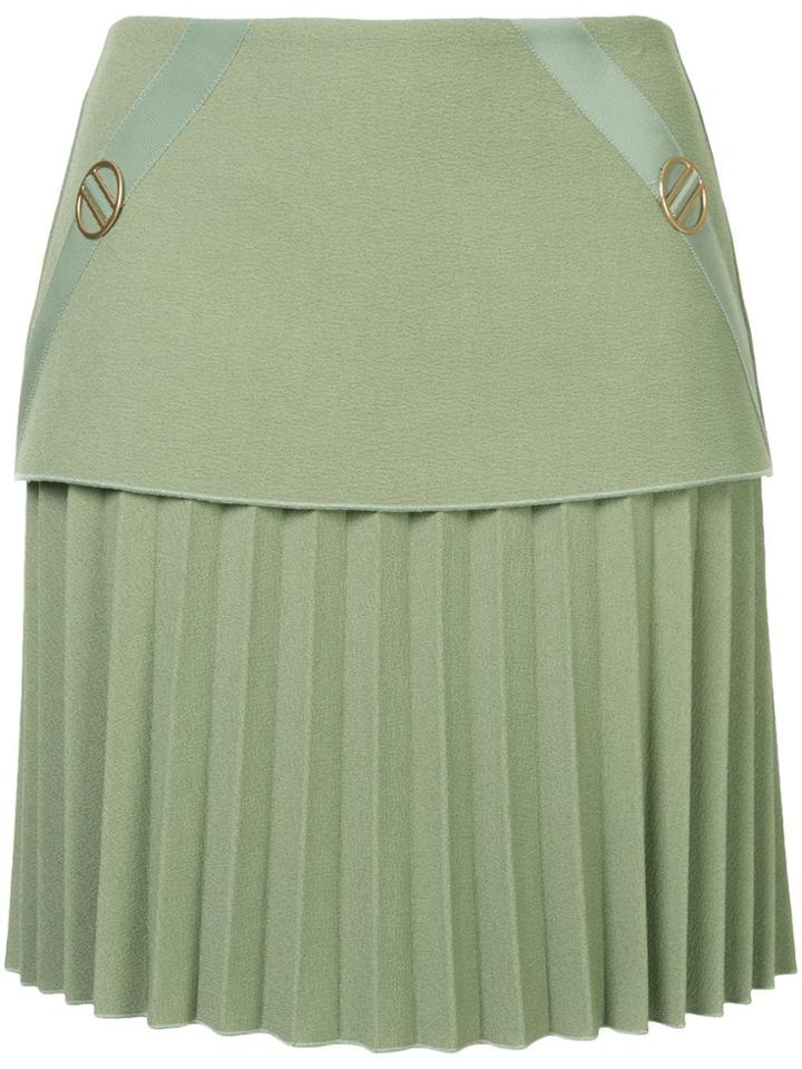 Dion Lee Pleated Mini Skirt - Green