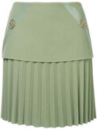 Dion Lee Pleated Mini Skirt - Green