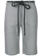 Off-white Checked Cycling Shorts - Grey