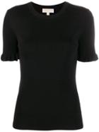 Michael Michael Kors Ruffle-sleeve Knit Top - Black
