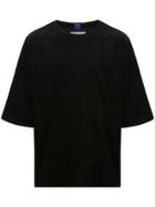 Necessity Sense Oversized Corduroy T-shirt - Black