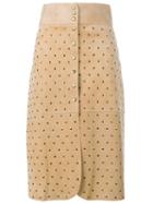 Lanvin Studded Suede Skirt