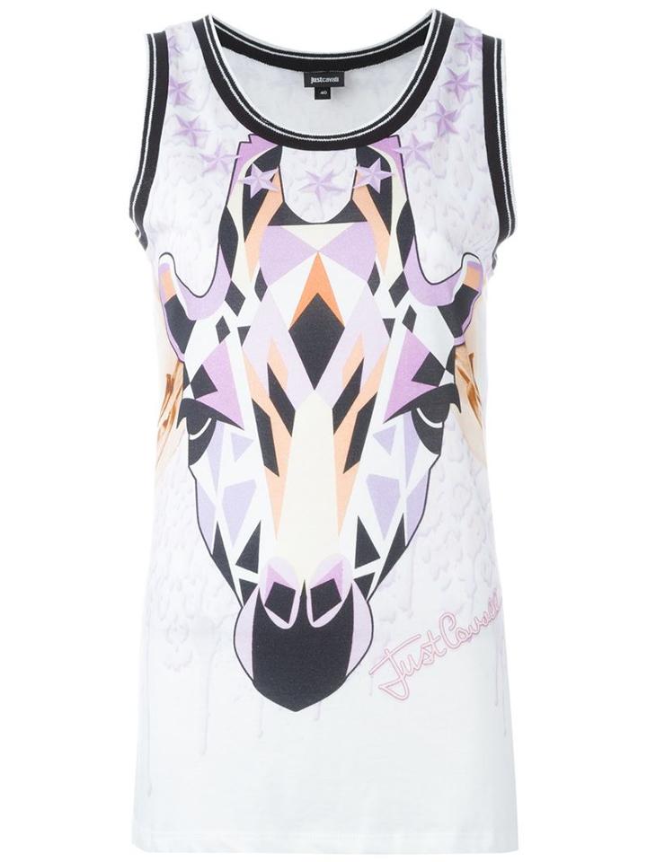Just Cavalli Geometric Print Tank Top