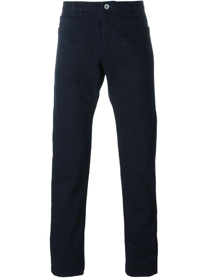 Individual Sentiments Flap Pocket Straight Leg Jeans, Men's, Size: 2, Blue, Cotton