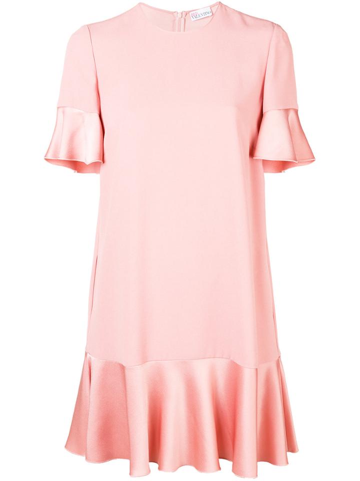 Red Valentino Ruffled Hem Dress - Pink & Purple