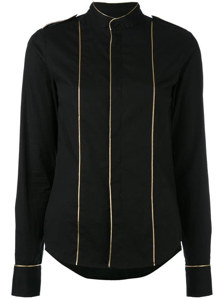 A.f.vandevorst Gold Piped Top - Black
