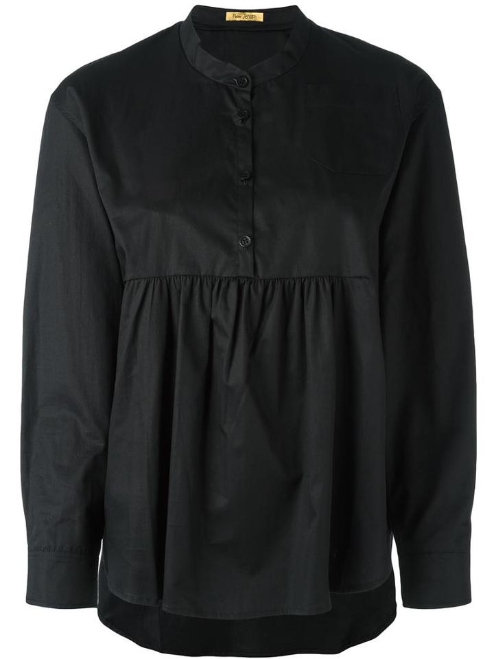Peter Jensen Pleated Blouse, Women's, Size: Small, Black, Cotton
