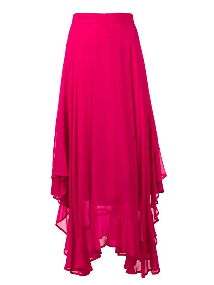 Twin-set Asymmetric Hem Maxi Skirt - Pink
