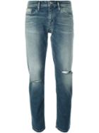 Calvin Klein Jeans Distressed Boyfriend Jeans, Women's, Size: 27, Blue, Cotton/spandex/elastane