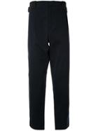 Qasimi Belted Tapered-leg Trousers - Blue