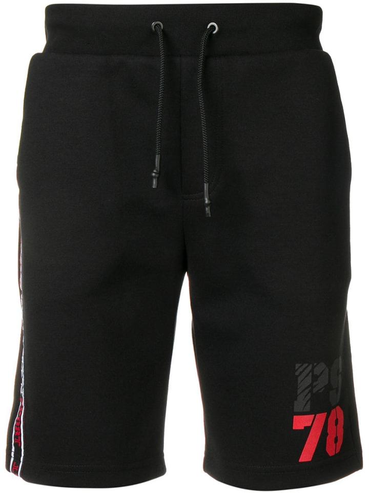 Plein Sport Number Print Track Shorts - Black
