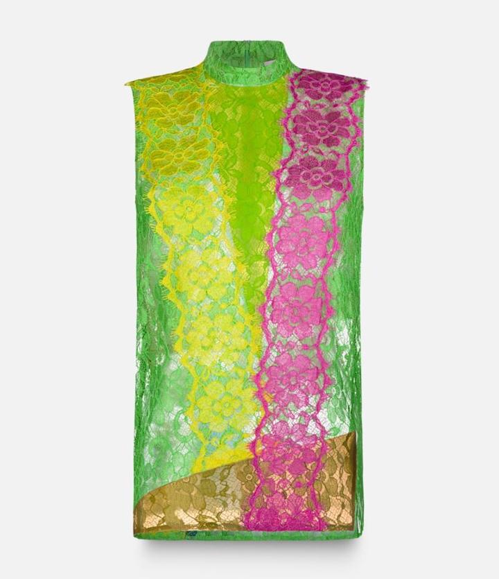 Christopher Kane Lace Top With Plastic Panels