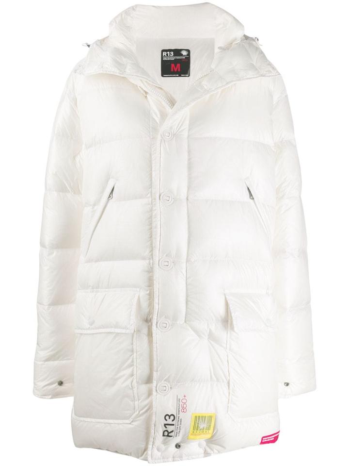 Brumal Padded Hooded Coat - White