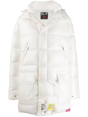 Brumal Padded Hooded Coat - White