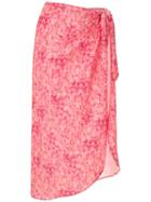 Adriana Degreas Floral Print Beach Skirt - Pink