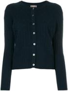 N.peal Cropped Cable Cardigan - Blue