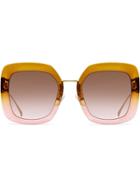 Fendi Eyewear Oversized Sunglasses - Gold