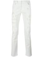 Dior Homme Ripped Tapered Jeans, Men's, Size: 29, Grey, Cotton/spandex/elastane