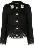 Dolce & Gabbana Cat Buttoned Jacket - Black