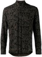 Etro Jacquard Shirt, Men's, Size: Large, Brown, Polyamide/wool