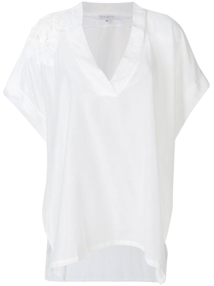 Lila. Eugenie V-neck Beach Dress - White