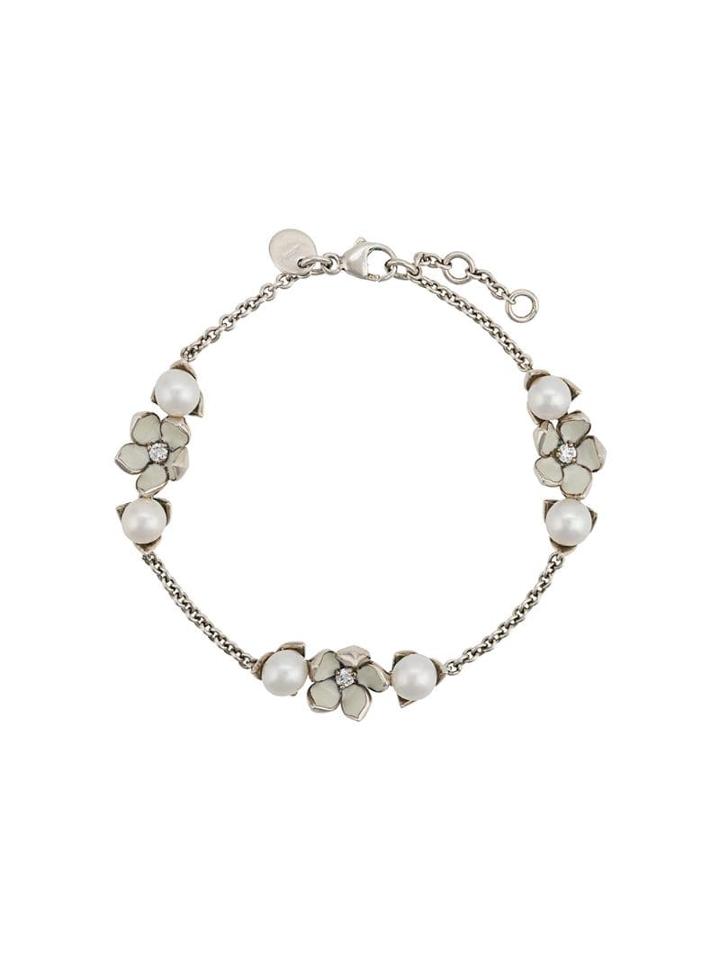 Shaun Leane Cherry Blossom Pearl & Diamond Bracelet - Silver
