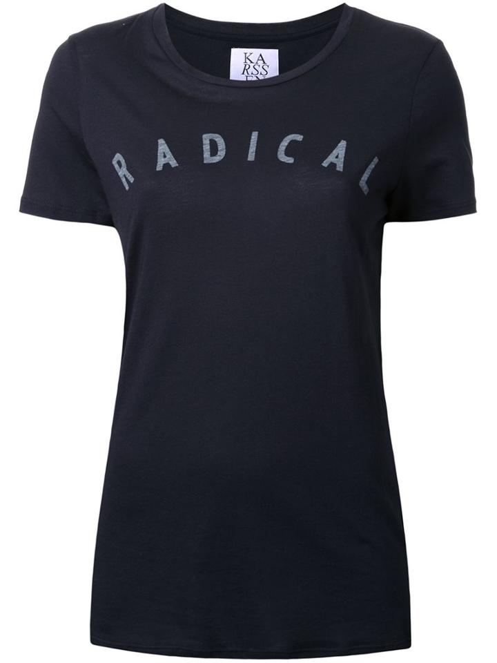 Zoe Karssen 'radical' T-shirt, Women's, Size: Small, Black, Cotton/modal