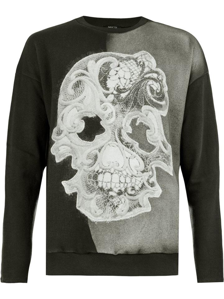 Avant Toi Skull Sweatshirt - Black
